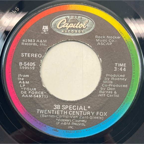 38 Special Back Teacher Teacher / Twentieth Century Fox 45 Classic Rock Capitol - Picture 2 of 4